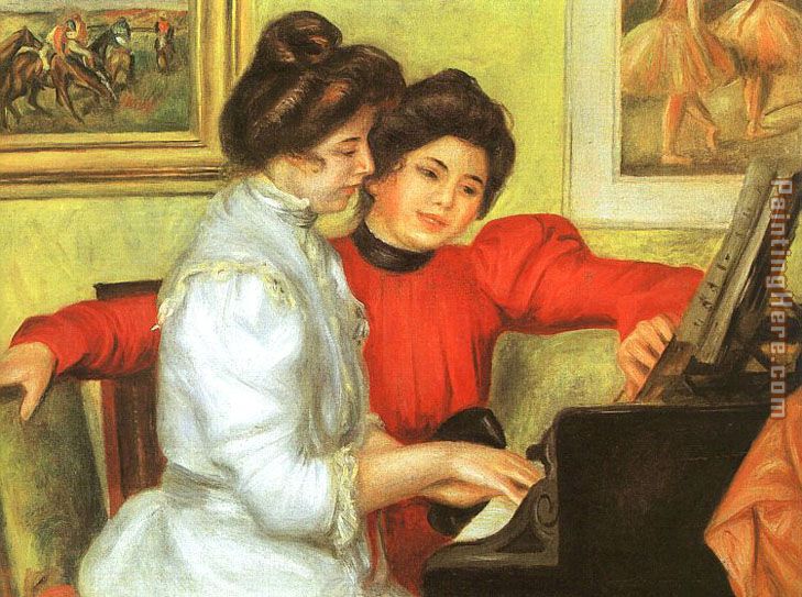 Pierre Auguste Renoir Yvonne and Christine Lerolle Playing the Piano